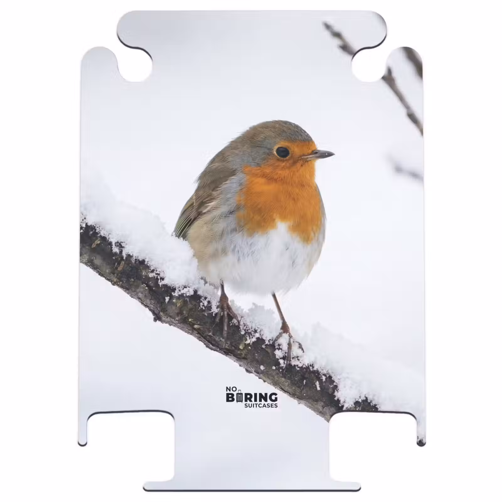CaseSwap™ - Rotkehlchen – Ast – Schnee – Winter – Lebhaft — 1