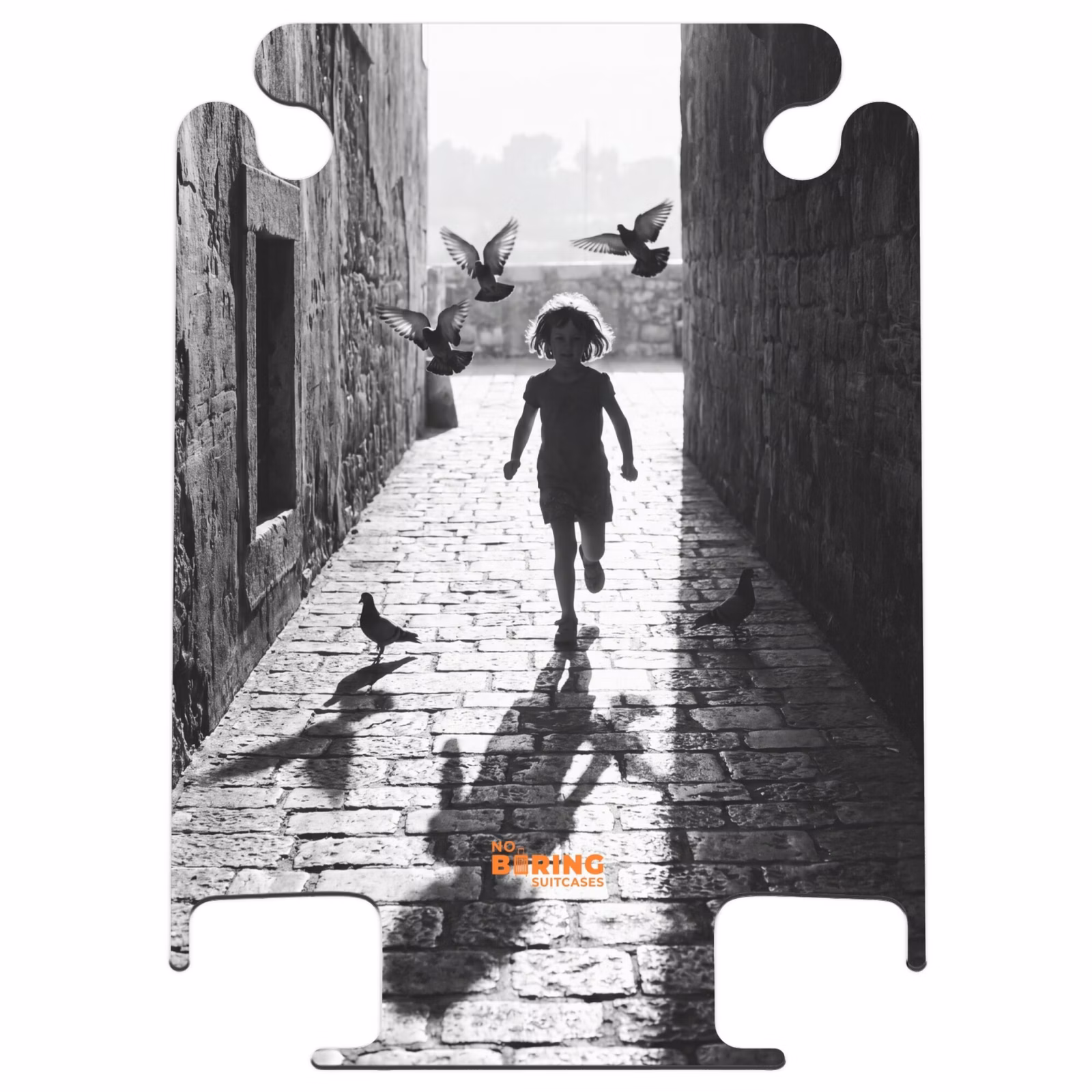 CaseSwap™ - Kind – Vogel – Straße – Schwarz-Weiß – Spielen — 1