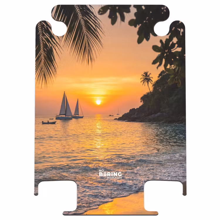 CaseSwap™ - Meer – Sonnenuntergang – Boot – Natur – Orange — 1