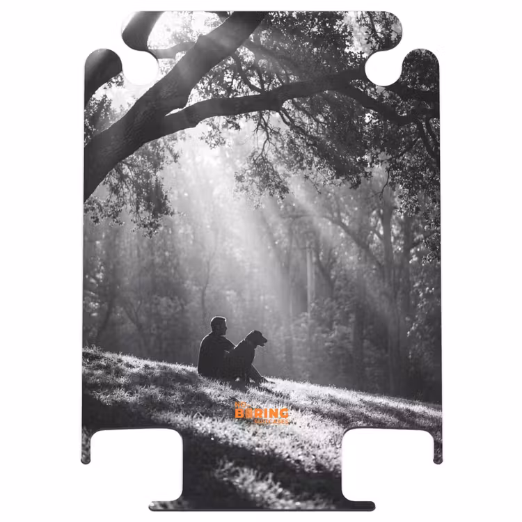 CaseSwap™ - Mensch – Hund – Natur – Schwarz-Weiß – Silhouette — 1