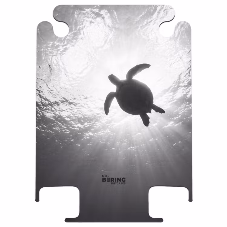 CaseSwap™ - Schildkröte – Unterwasser – Lichtstrahlen – Ozean – Schwarz-Weiß — 1