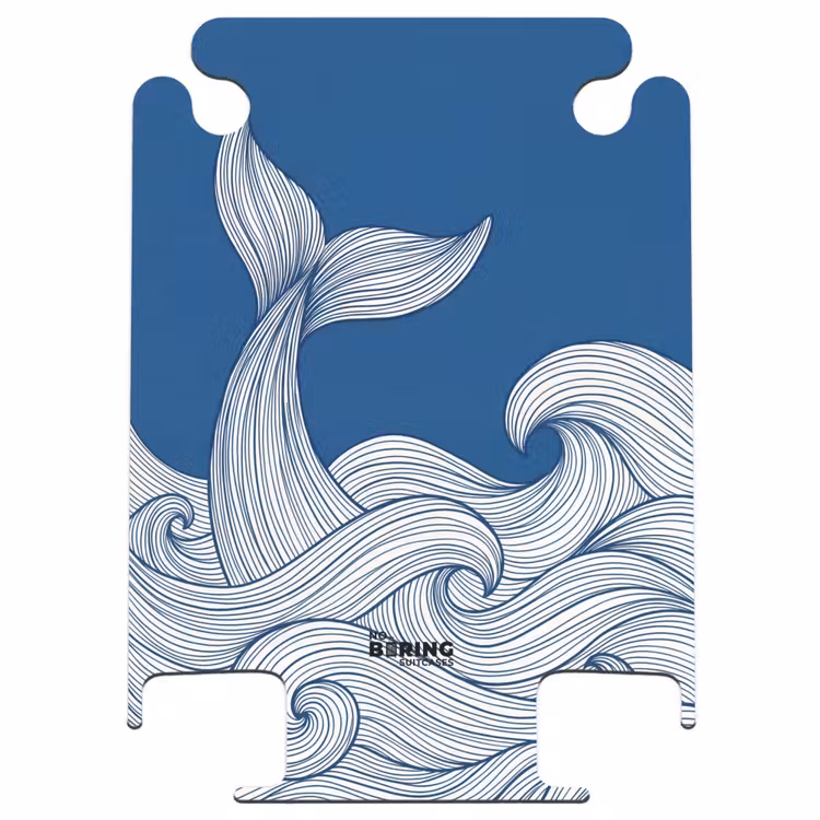 CaseSwap™ - Wal – Schwanz – Wellen – Strichzeichnung – Blau — 1