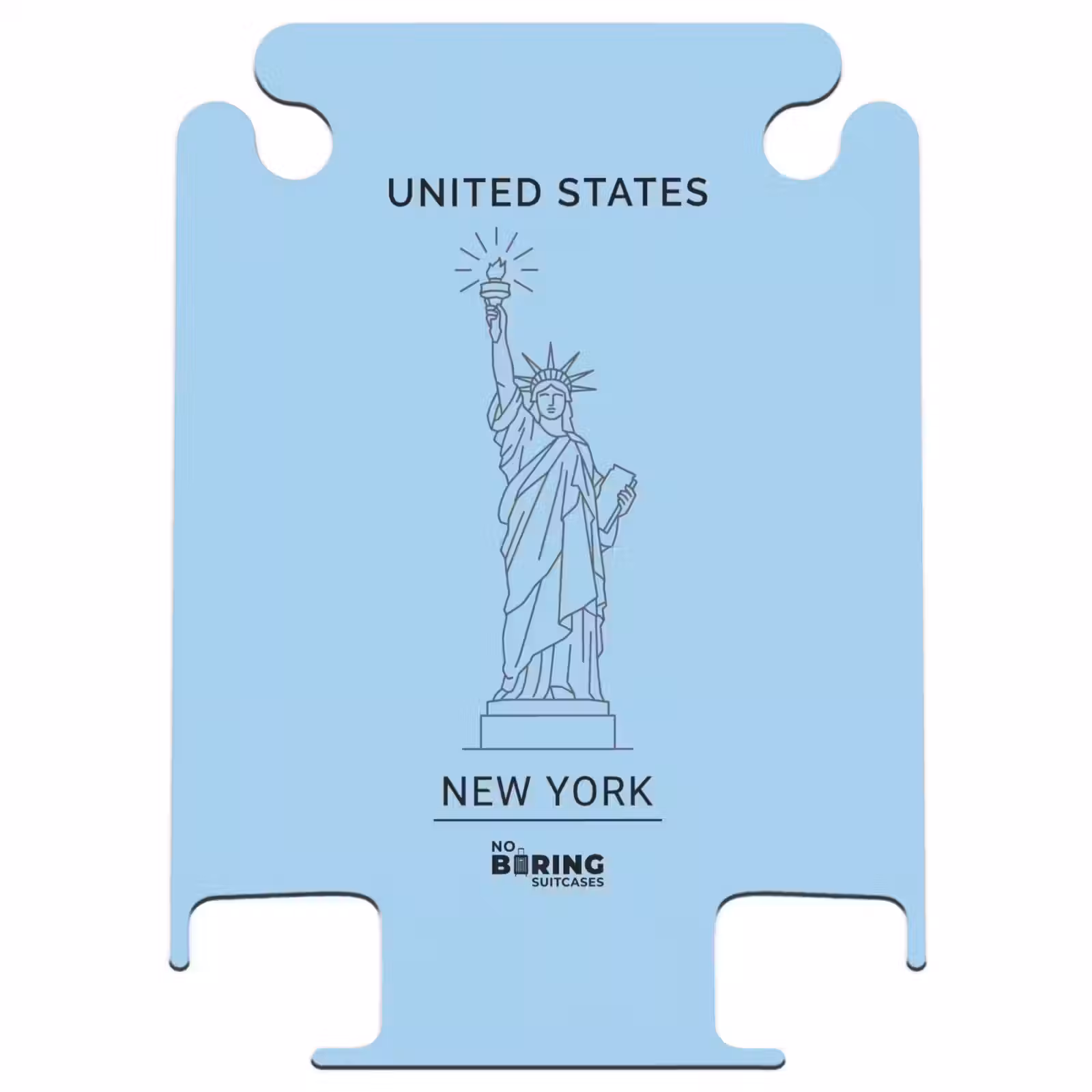 CaseSwap™ - Denkmal – Freiheitsstatue – New York – Minimalistisch – Blau — 1