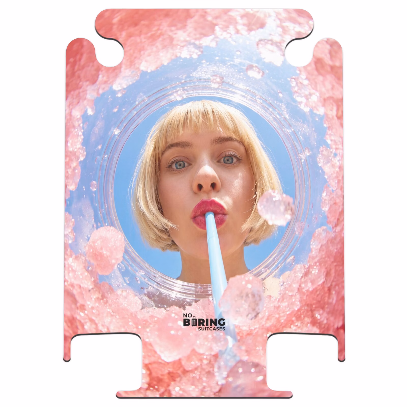 CaseSwap™ - Frau – Getränk – Sommer – Rosa – Blau — 1