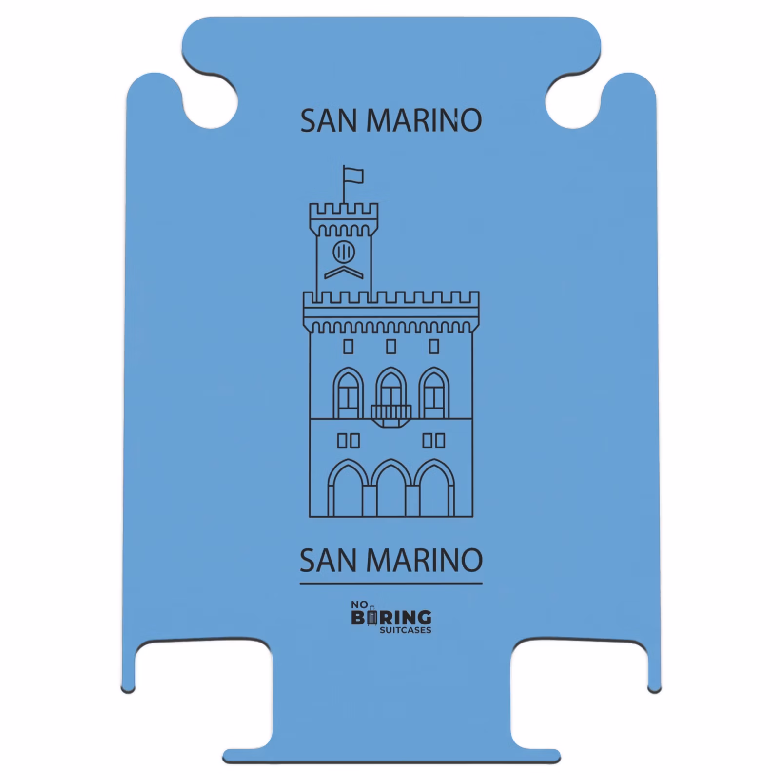 CaseSwap™ - Gebäude – San Marino – Architektur – Strichzeichnung – Blau — 1