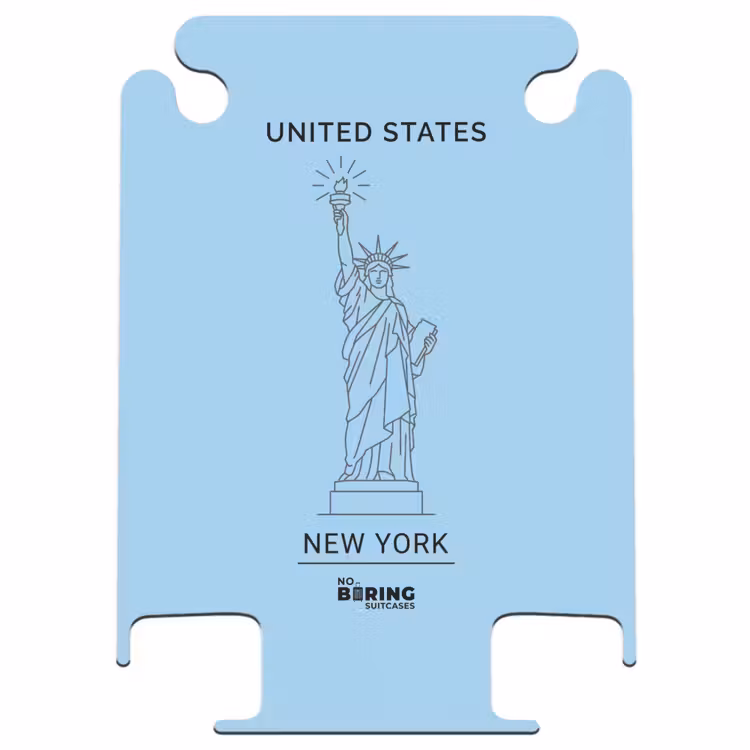 CaseSwap™ - Denkmal – Freiheitsstatue – New York – Minimalistisch – Blau — 1