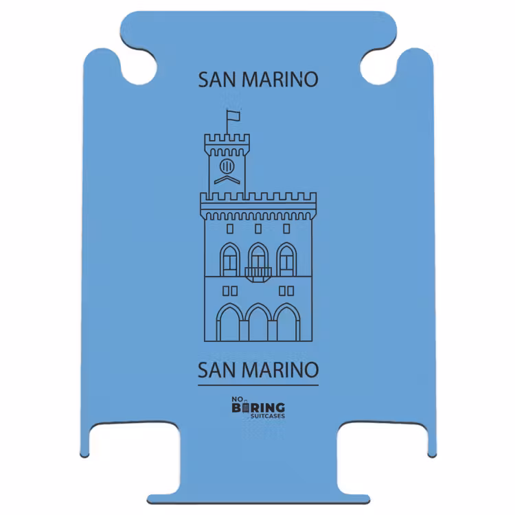 CaseSwap™ - Gebäude – San Marino – Architektur – Strichzeichnung – Blau — 1