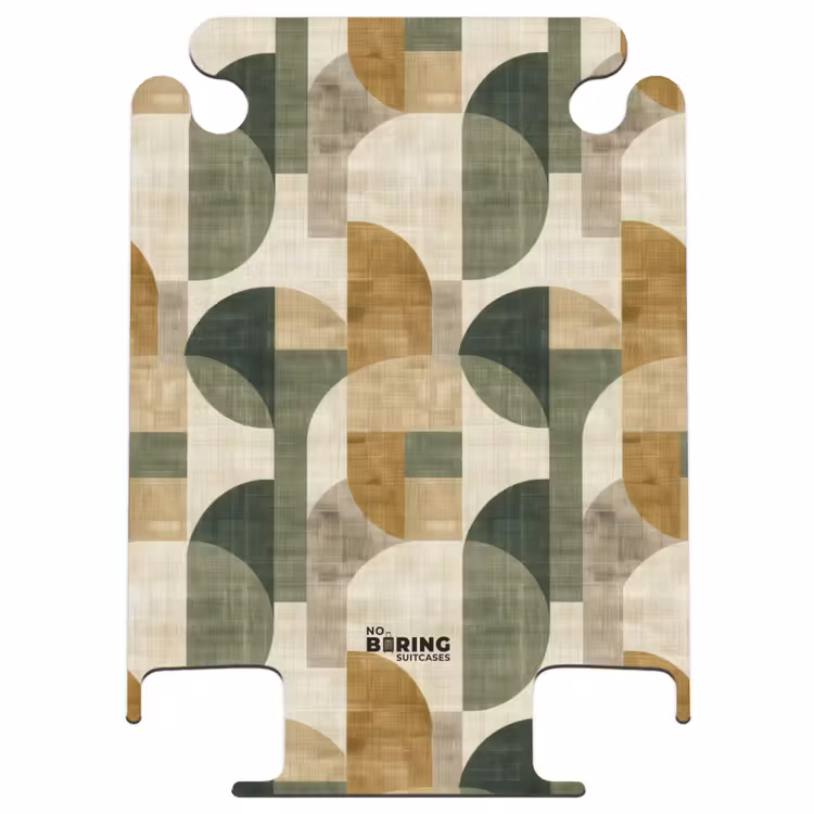 CaseSwap™ - Olivgrün – Geometrisch – Abstrakt – Mid-Century – Leinen – Muster — 1