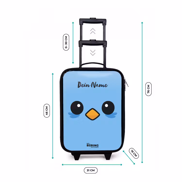 Kinderkoffer - Kawai - Vogel - Blau — 7