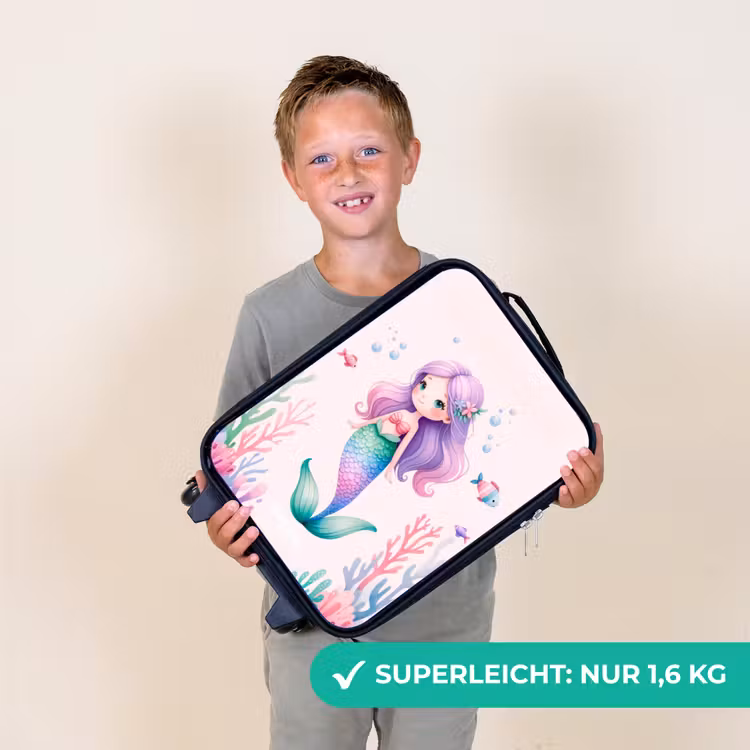 Kinderkoffer - Meerjungfrau umgeben von Fischen und Korallen — 2