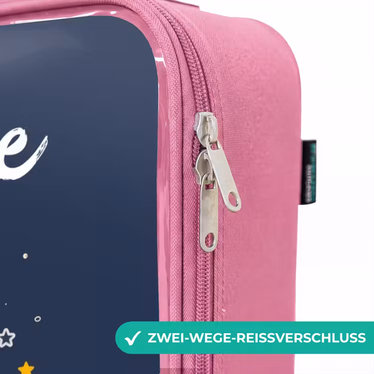 Kinderkoffer Rosa mit Name - Dinosaurier - Grün - Rakete - Sternenhimmel — 5