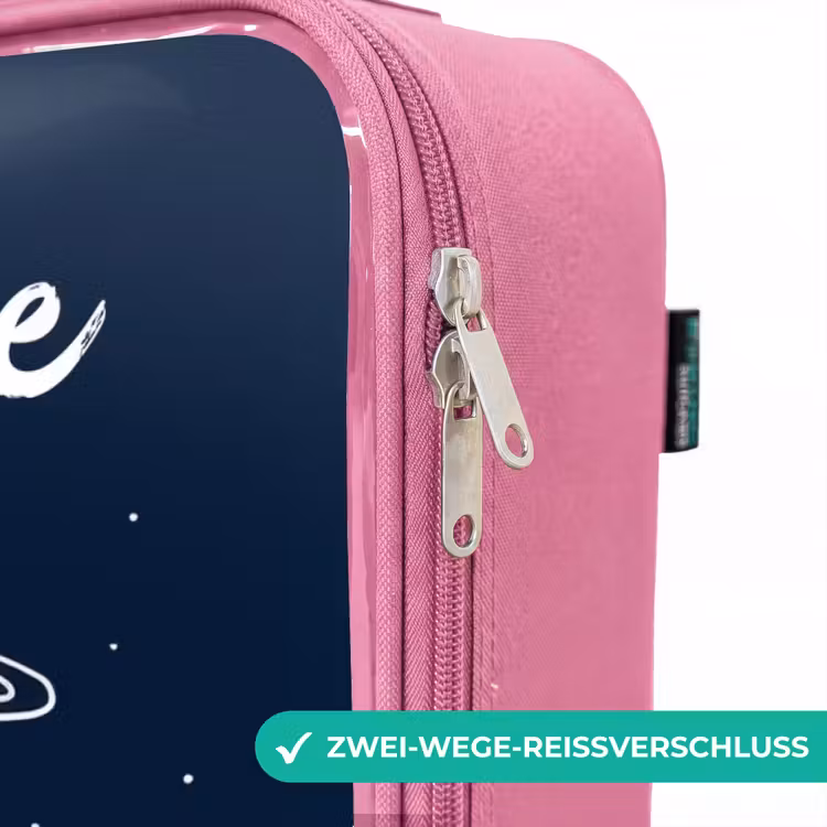 Kinderkoffer Rosa mit Name - Weltraum - Dino - Planeten - Sterne — 5