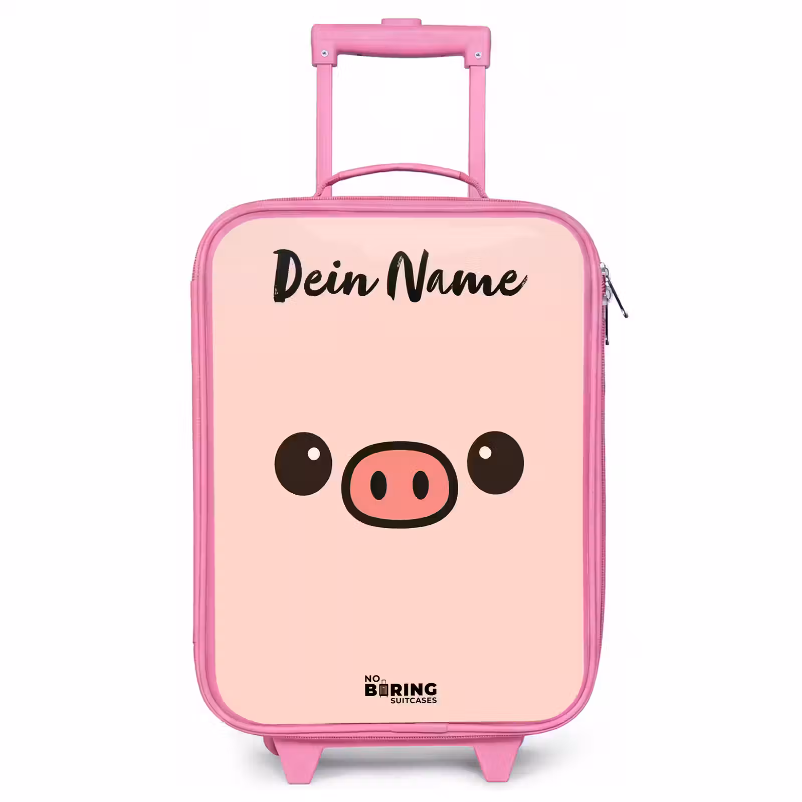 Kinderkoffer Rosa mit Name - Kawai - Schwein - Rosa — 1