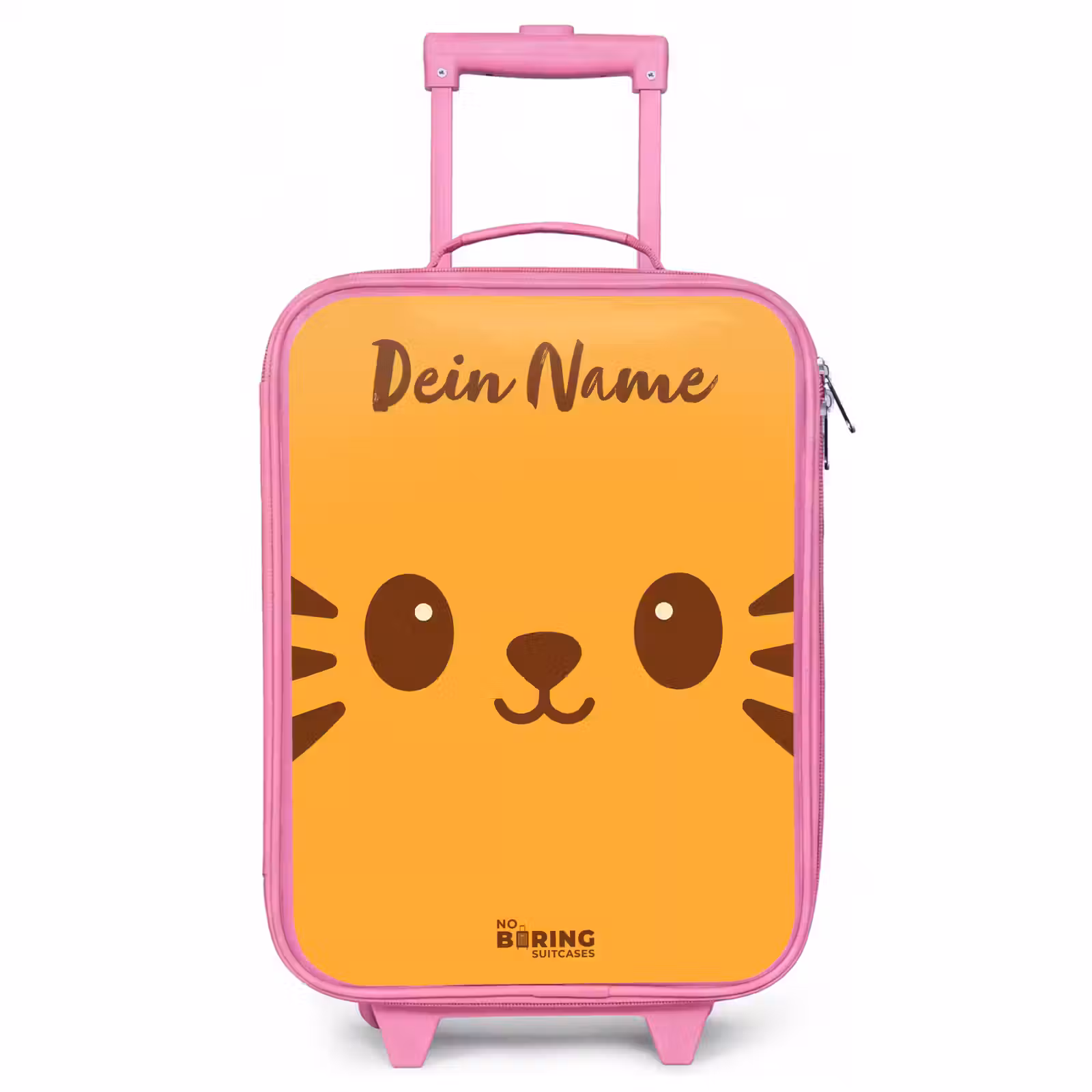 Kinderkoffer Rosa mit Name - Kawai - Tiger - Orange — 1