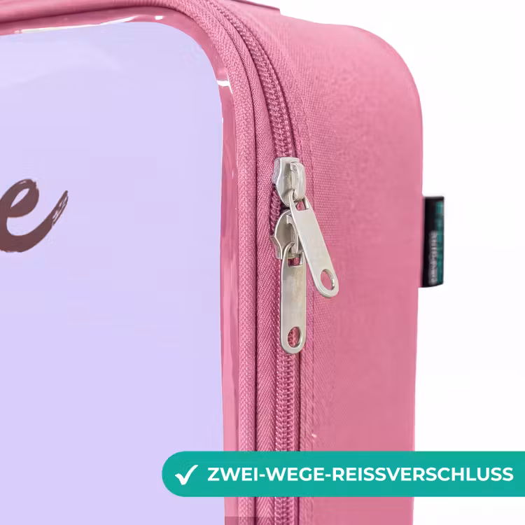 Kinderkoffer Rosa mit Name - Kawai - Ente - Halstuch — 5