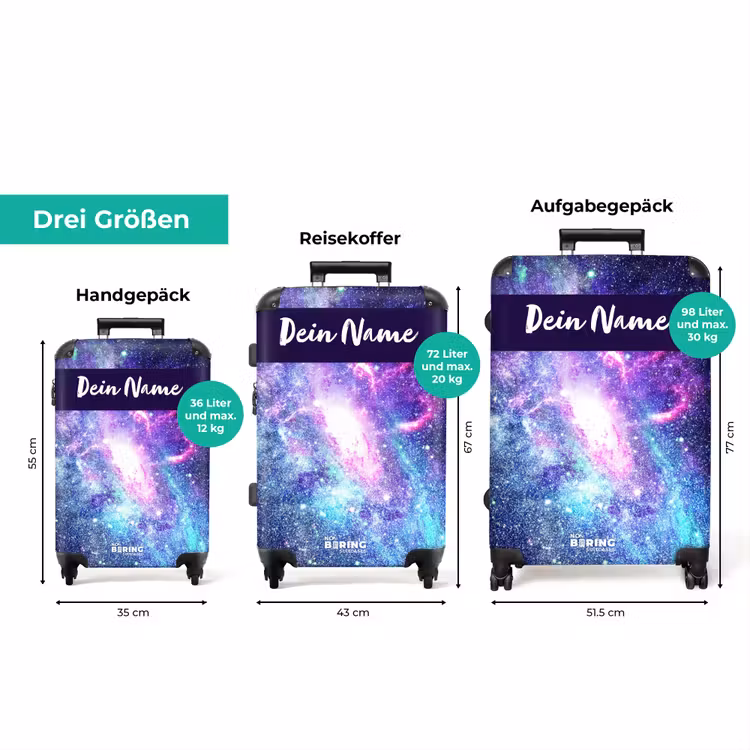 Koffer mit Name - Kosmische Farbexplosion — 3