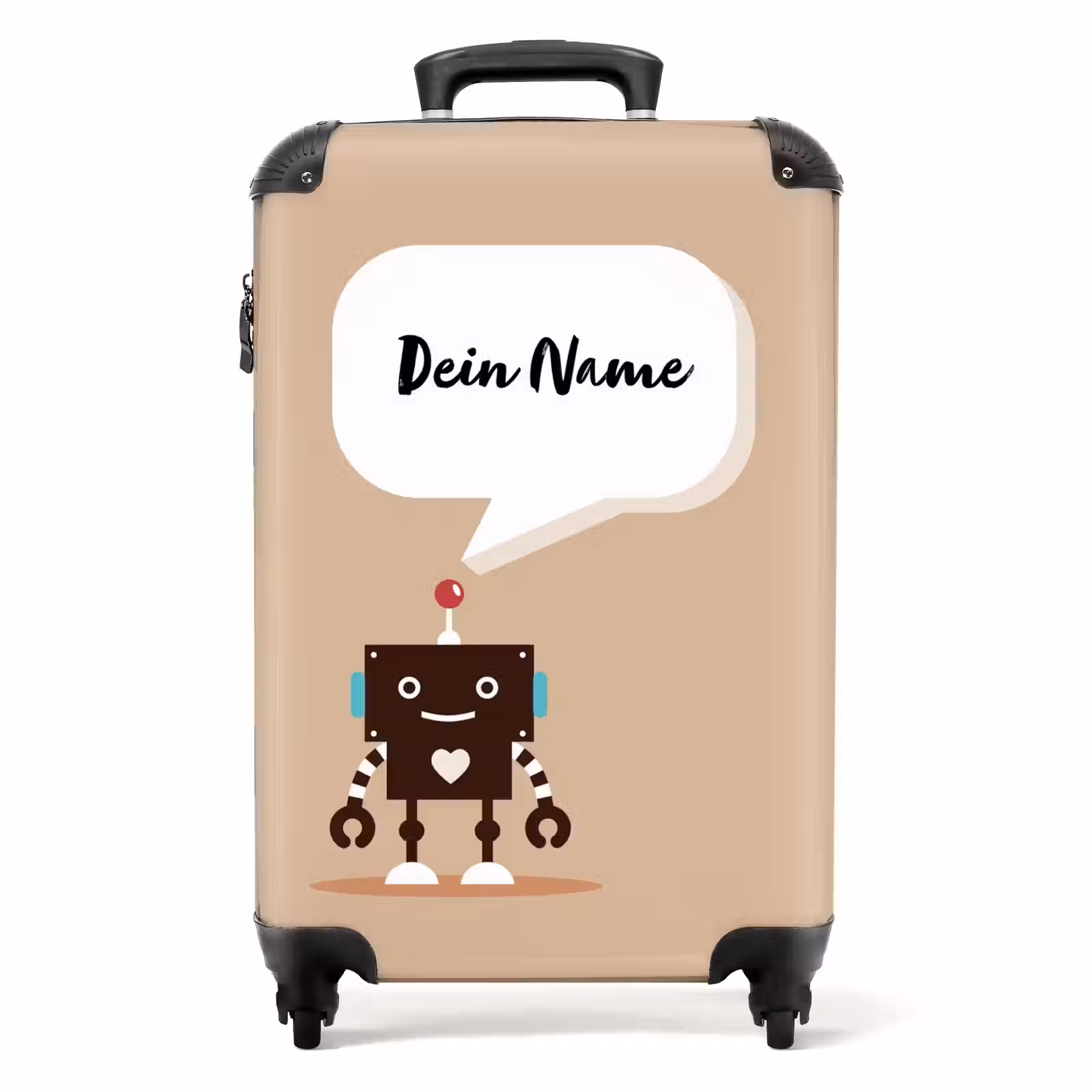 Koffer mit Name - Sprechender Roboter beige — 1