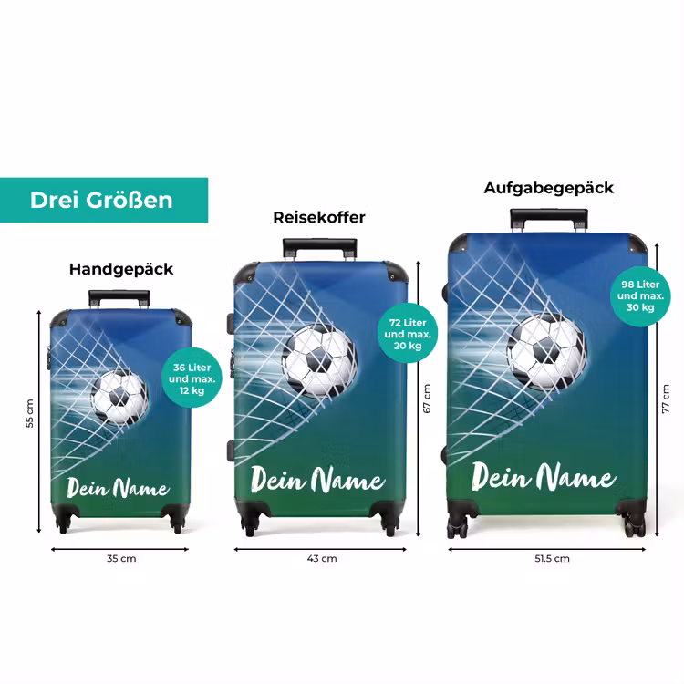 Koffer mit Name - Goalgetter blau — 3