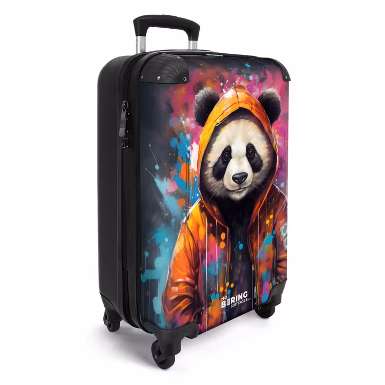 CaseSwap™ - Panda mit orangefarbener Jacke und Farbspritzern — 2