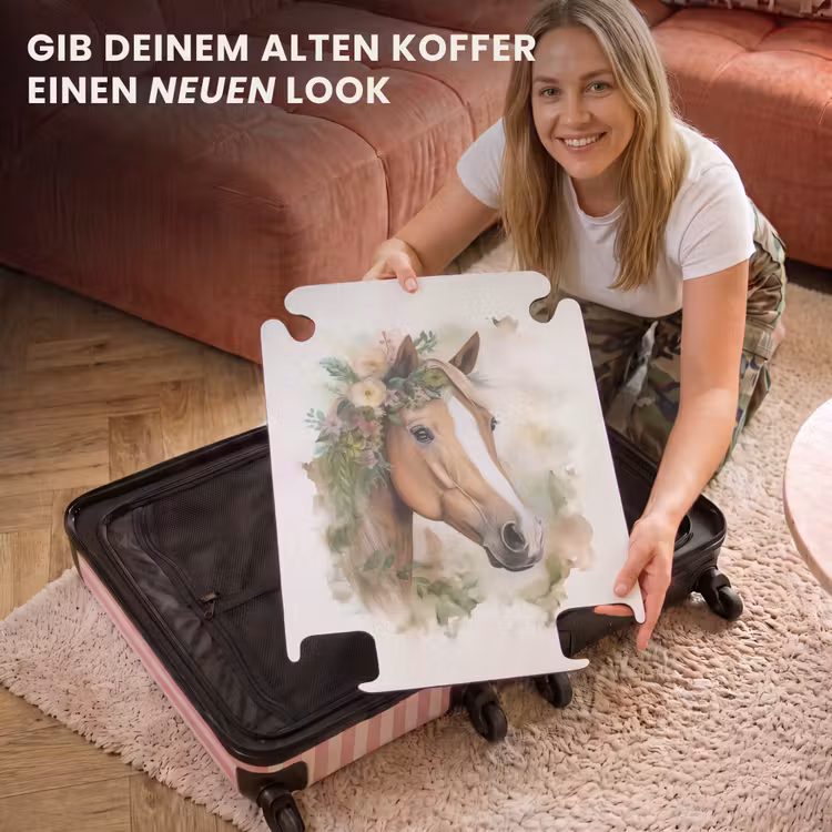 CaseSwap™ - Koffer - Pferd - Blumen - Natur - Aquarell - Tiere — 3
