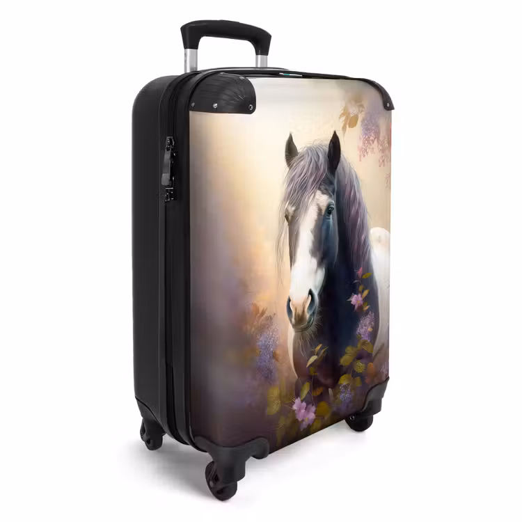 CaseSwap™ - Koffer - Pferd - Natur - Tiere - Blumen - Lila — 2