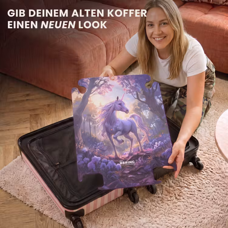 CaseSwap™ - Porträt eines Einhorns zwischen lila Blumen — 3
