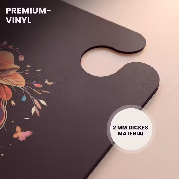 CaseSwap™ - Einhorn und Blumen auf schwarzem Hintergrund — 6