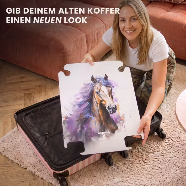 CaseSwap™ - Aquarell Pferd mit lila Mähne — 3