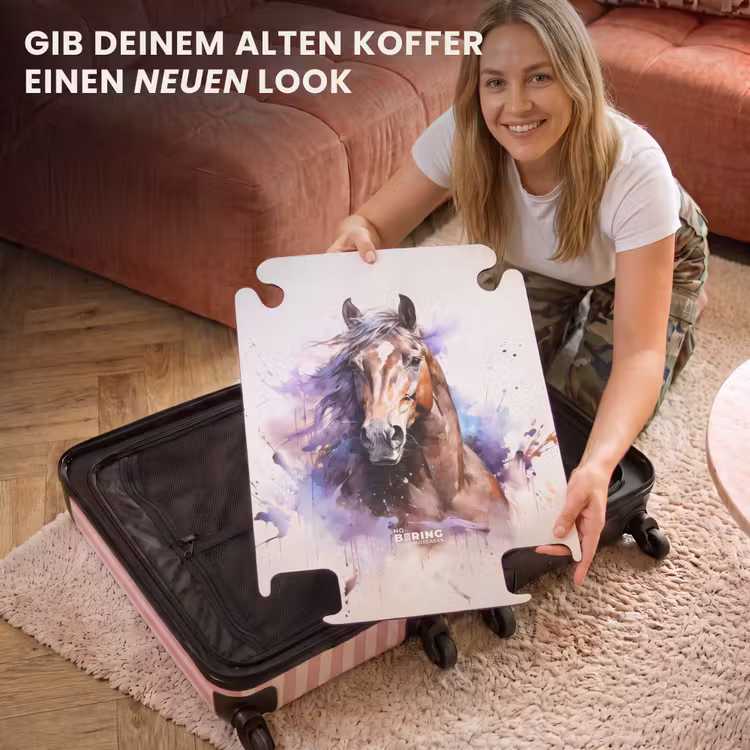 CaseSwap™ - Aquarelliertes Pferd mit bunten Spritzern — 3