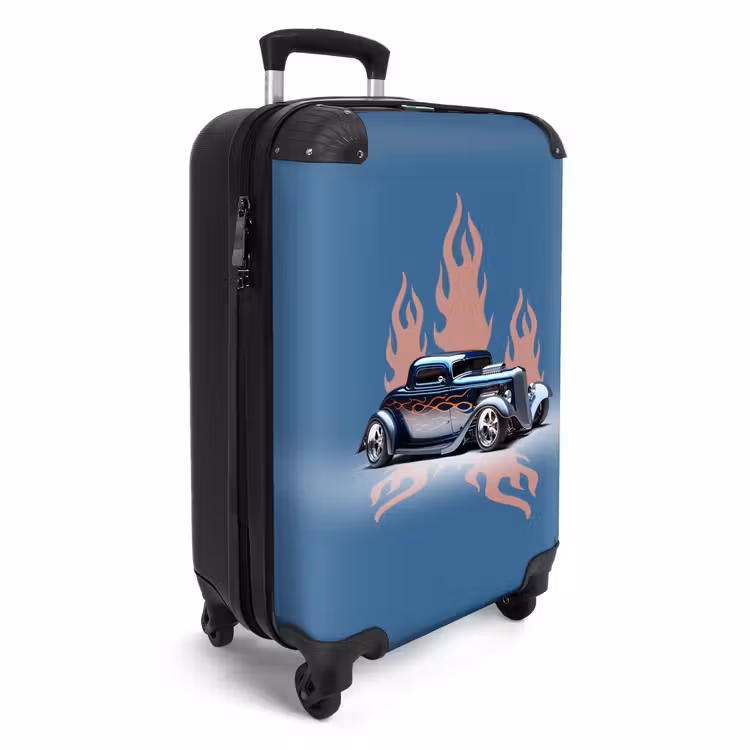 CaseSwap™ - Blaues Auto mit rosa Flammen — 2
