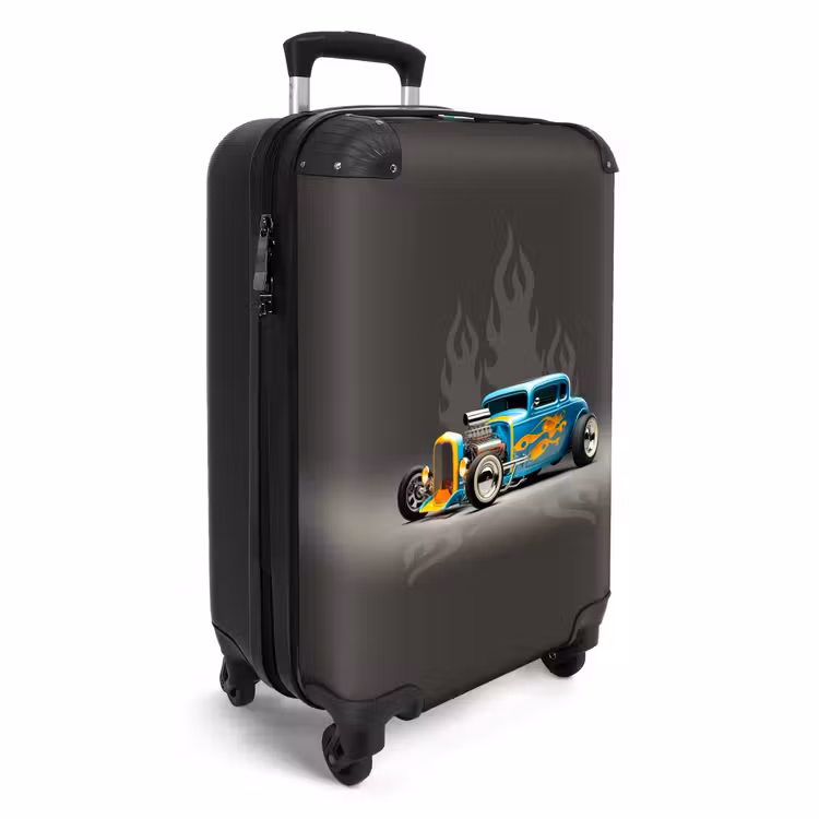 CaseSwap™ - Blaues Auto mit grauen Flammen — 2