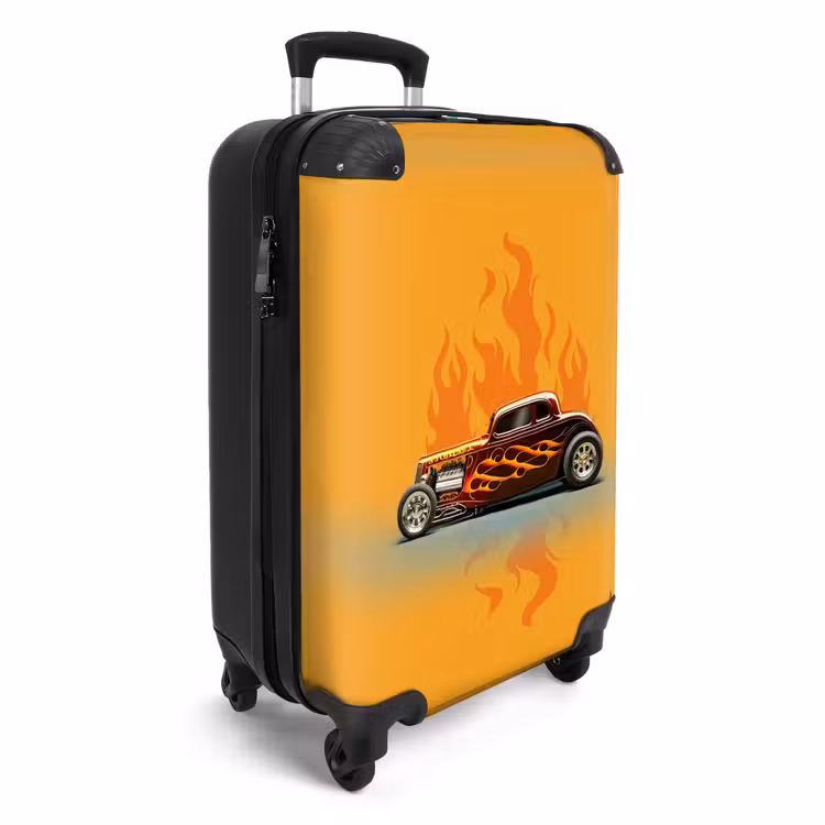 CaseSwap™ - Braunes Auto mit gelben Flammen — 2