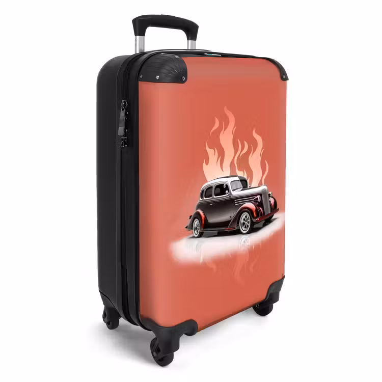 CaseSwap™ - Graues Auto mit rosa Flammen — 2