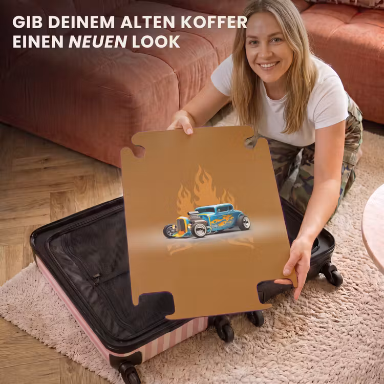 CaseSwap™ - Blaues Auto mit gelben Flammen — 3