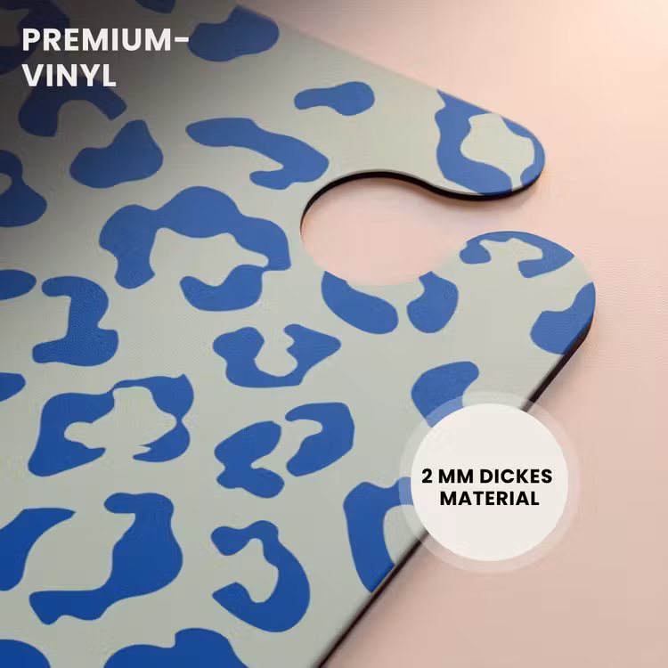 CaseSwap™ - Tiermuster - Koffer mit Pantherprint in Blau und Pastellgrün — 6