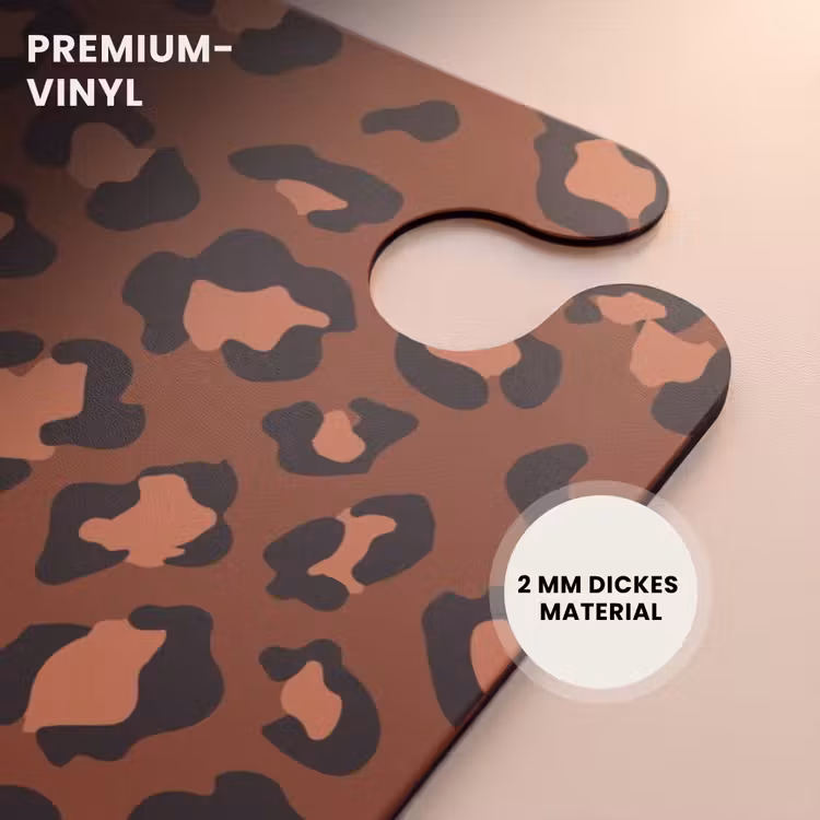 CaseSwap™ - Tiermuster - Koffer mit Pantherprint in kastanienbraun und schwarz/terrakotta — 6