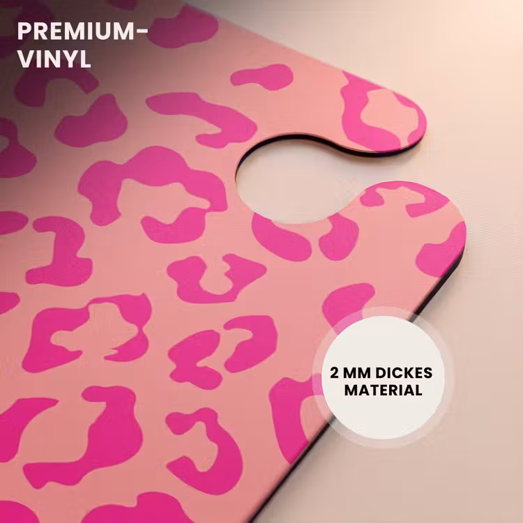 CaseSwap™ - Tiermuster - Koffer mit Pantherprint in Rosa und Korallenrosa — 6