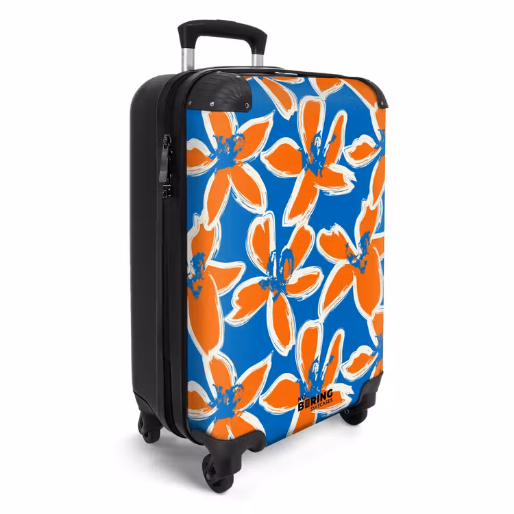 CaseSwap™ - Pastellfarbene Blumen - Orange mit Blau — 2