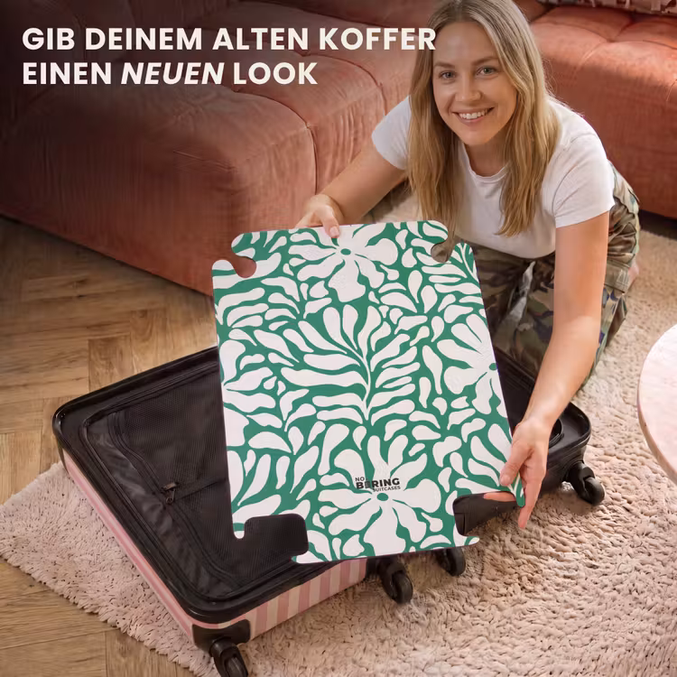 CaseSwap™ - Abstrakt - Grün/Weißes Blumenmuster — 3