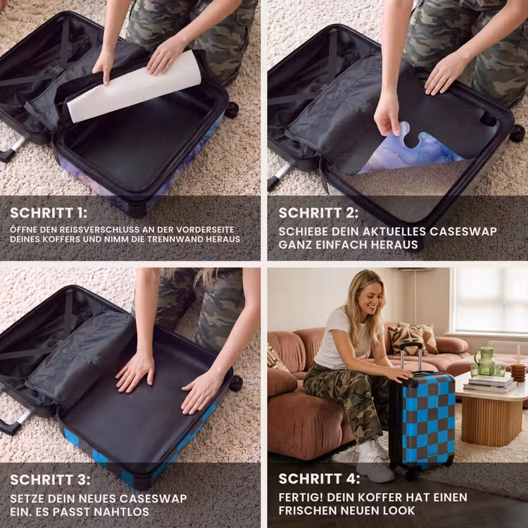 CaseSwap™ - Quadrate - Schwarz/Blau — 4