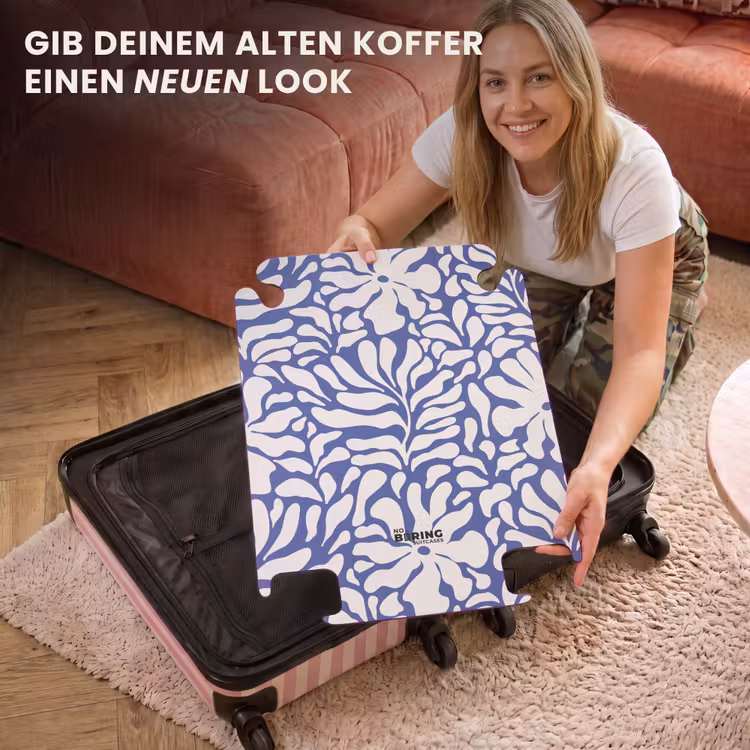 CaseSwap™ - Abstrakt - Blau/Weißes Blumenmuster — 3