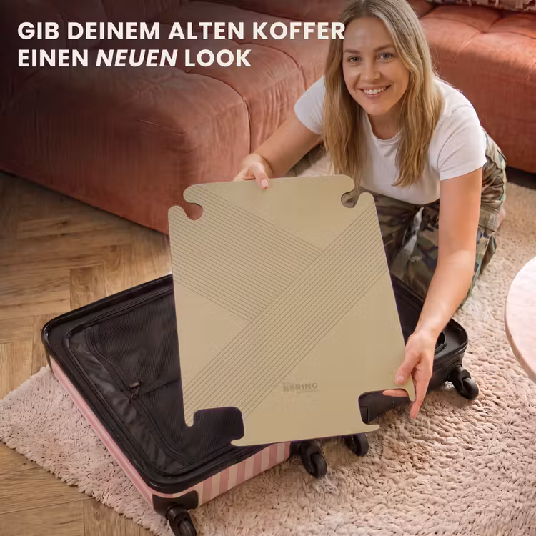 CaseSwap™ - Minimal - Sich kreuzende Linien auf Goldbeige — 3