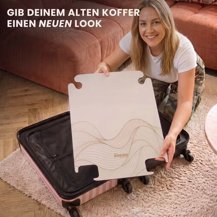 CaseSwap™ - Minimal - Beige mit goldenen Wellen — 3