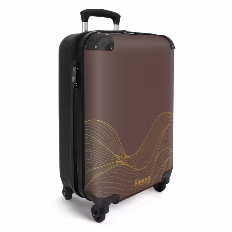 CaseSwap™ - Minimal - Dunkelbraun mit goldenen Wellen — 2