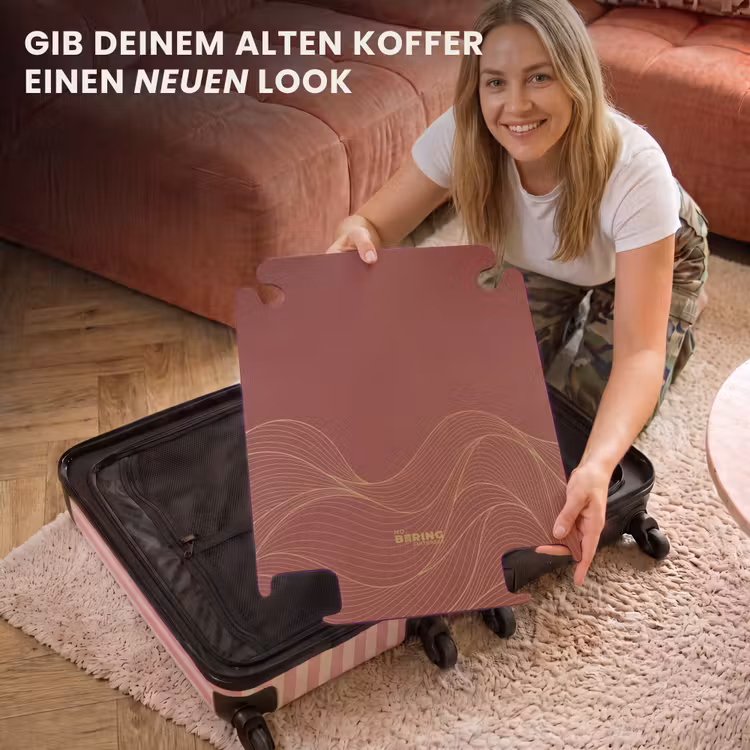 CaseSwap™ - Minimal - Dunkelrot mit goldenen Wellen — 3