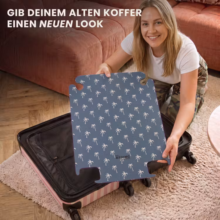 CaseSwap™ - Muster - Kleine Palmen auf blau-grau — 3
