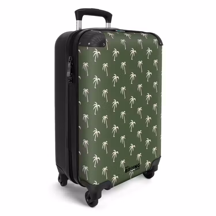 CaseSwap™ - Muster - Kleine Palmen auf dunklem Olivgrün — 2