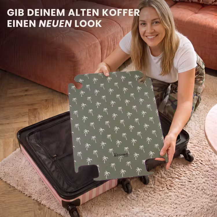 CaseSwap™ - Muster - Kleine Palmen auf dunklem Olivgrün — 3