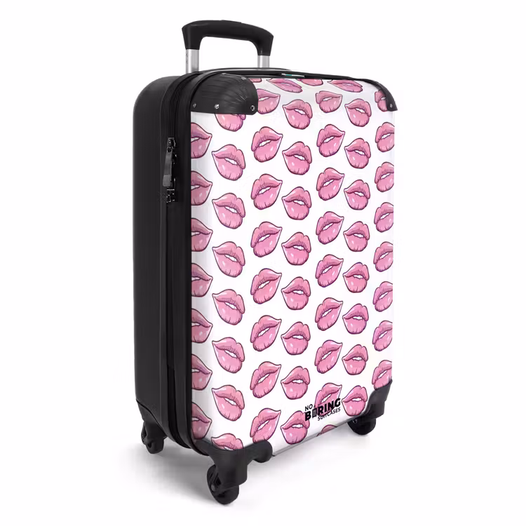 CaseSwap™ - Patterns - Rosa Lippenmuster auf weißem Hintergrund — 2