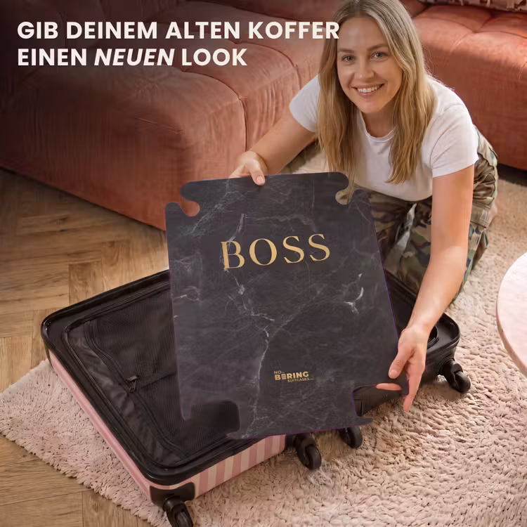 CaseSwap™ - Zitate - Boss - Marmoroptik - Gold - Schwarz — 3